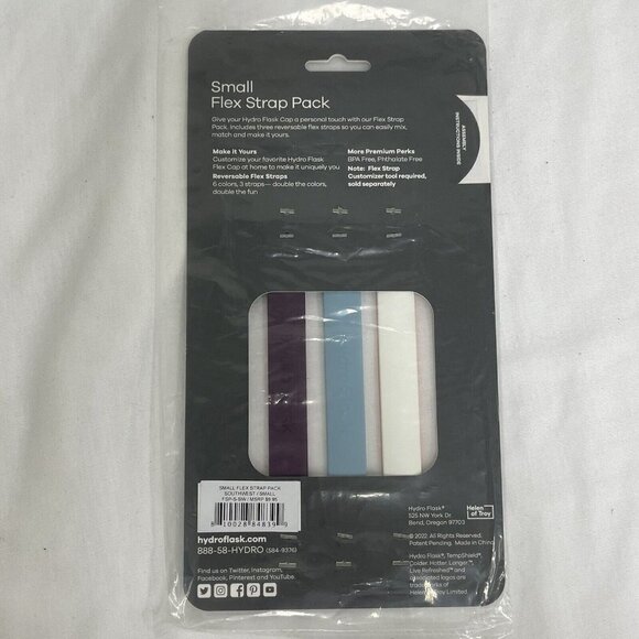 HYDRO FLASK Small FLEX STRAP PACK 3 REVERSABLE STRAPS Pink Blue Orange - Picture 3 of 6
